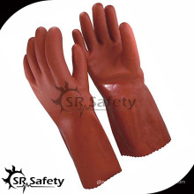 SRSAFETY Orange PVC Chemikalien Handschuhe, Arbeitshandschuhe mit PVC beschichtet Porzellan Lieferanten, meistverkauften Industrie Handschuhe